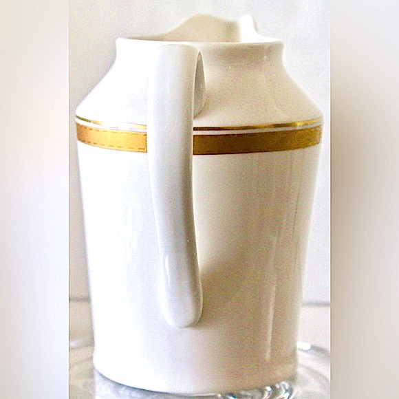 RALPH LAUREN HARNESS CREAMER & SUGAR BOWL SET GOLD BAND LINK - Picture 9 of 11